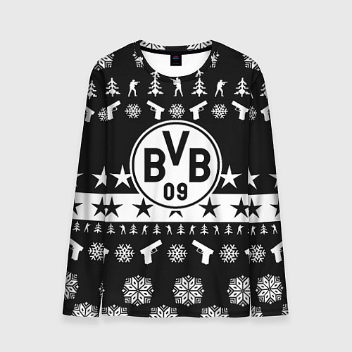 Мужской лонгслив Borussia x counter strike / 3D-принт – фото 1