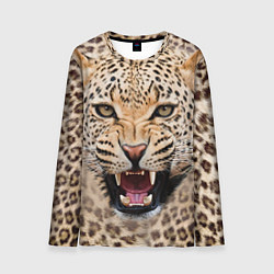 Лонгслив мужской Взгляд леопарда, цвет: 3D-принт