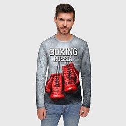 Лонгслив мужской Boxing Russia, цвет: 3D-принт — фото 2