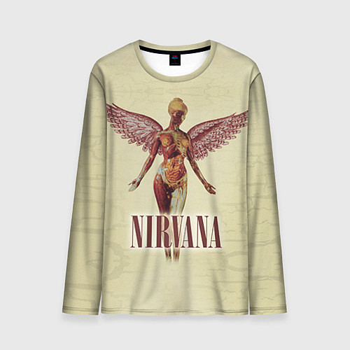 Мужской лонгслив Nirvana Angel / 3D-принт – фото 1