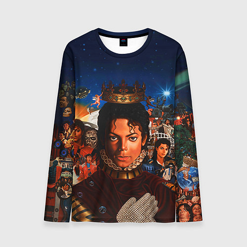 Мужской лонгслив Michael Jackson: Pop King / 3D-принт – фото 1