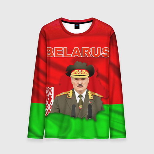 Мужской лонгслив Александр Лукашенко - Беларусь / 3D-принт – фото 1