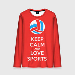 Мужской лонгслив Keep Calm & Love Volleyball