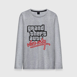 Лонгслив хлопковый мужской GTA Vice City, цвет: меланж