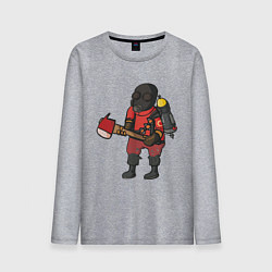 Лонгслив хлопковый мужской Pyro comics - TF2, цвет: меланж