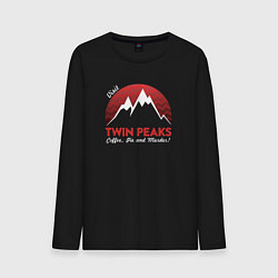 Лонгслив хлопковый мужской Twin Peaks: Pie & Murder, цвет: черный