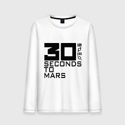 Лонгслив хлопковый мужской 30 Seconds To Mars, цвет: белый