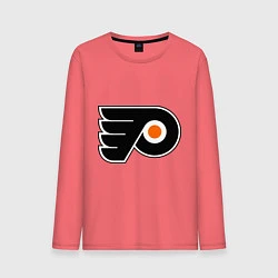 Лонгслив хлопковый мужской Philadelphia Flyers, цвет: коралловый