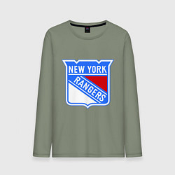Лонгслив хлопковый мужской New York Rangers, цвет: авокадо