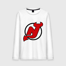 Лонгслив хлопковый мужской New Jersey Devils, цвет: белый