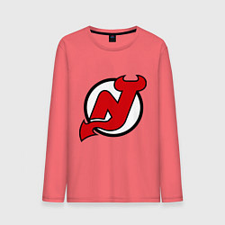 Лонгслив хлопковый мужской New Jersey Devils, цвет: коралловый