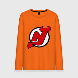Лонгслив хлопковый мужской New Jersey Devils цвета оранжевый — фото 1