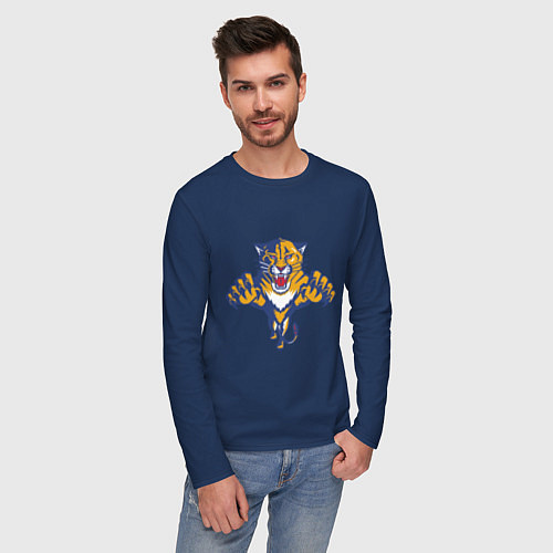 Мужской лонгслив Florida Panthers / Тёмно-синий – фото 3