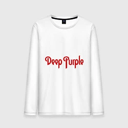 Лонгслив хлопковый мужской Deep Purple: Red Logo, цвет: белый