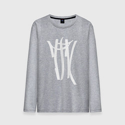 Лонгслив хлопковый мужской ТГК, цвет: меланж