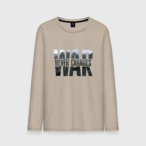 Мужской лонгслив War never changes / Миндальный – фото 1