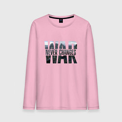 Лонгслив хлопковый мужской War never changes цвета светло-розовый — фото 1