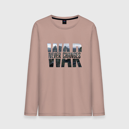 Мужской лонгслив War never changes / Пыльно-розовый – фото 1