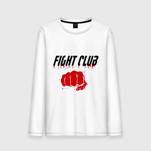 Мужской лонгслив Fight Club / Белый – фото 1