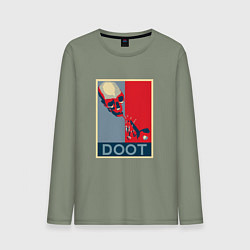 Лонгслив хлопковый мужской Мистер Дудец, цвет: авокадо