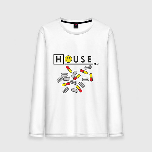 Мужской лонгслив House M.D. Pills / Белый – фото 1