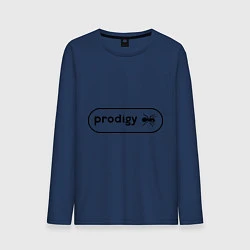Лонгслив хлопковый мужской Prodigy лого с муравьем, цвет: тёмно-синий
