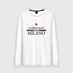 Лонгслив хлопковый мужской Curva Sud: Milano FC цвета белый — фото 1