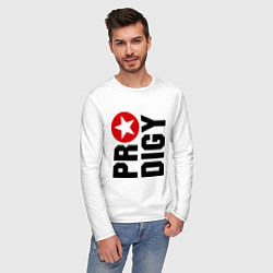 Лонгслив хлопковый мужской Prodigy Star, цвет: белый — фото 2