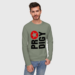 Лонгслив хлопковый мужской Prodigy Star, цвет: авокадо — фото 2