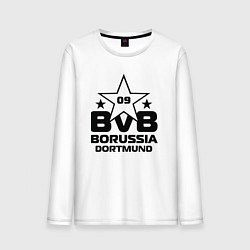 Лонгслив хлопковый мужской BVB Star 1909, цвет: белый