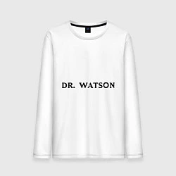 Лонгслив хлопковый мужской Dr. Watson, цвет: белый