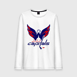 Лонгслив хлопковый мужской Washington Capitals: Ovechkin, цвет: белый