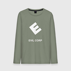 Лонгслив хлопковый мужской Evil corporation, цвет: авокадо