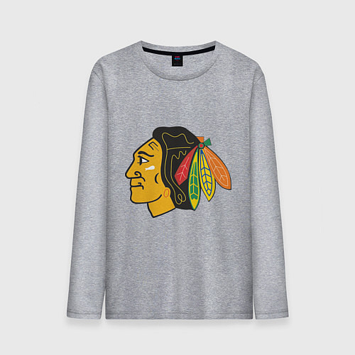 Мужской лонгслив Chicago Blackhawks / Меланж – фото 1