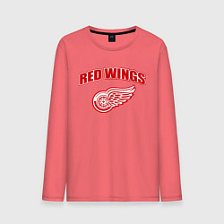Лонгслив хлопковый мужской Detroit Red Wings, цвет: коралловый