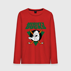 Лонгслив хлопковый мужской Anaheim Mighty Ducks, цвет: красный