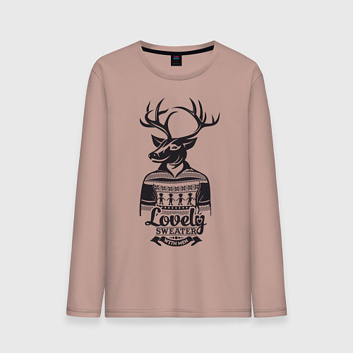 Мужской лонгслив Lovely Sweater: with men / Пыльно-розовый – фото 1