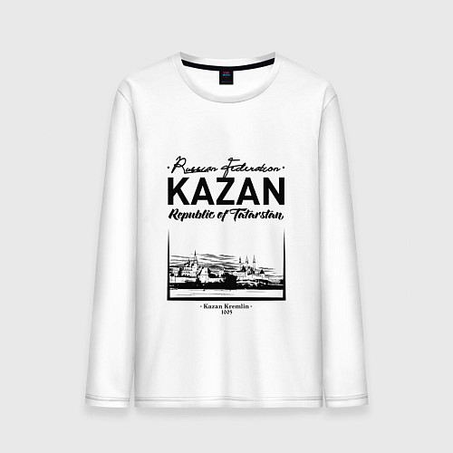 Мужской лонгслив Kazan: Republic of Tatarstan / Белый – фото 1