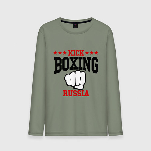 Мужской лонгслив Kickboxing Russia / Авокадо – фото 1