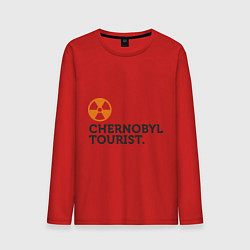 Лонгслив хлопковый мужской Chernobyl tourist, цвет: красный
