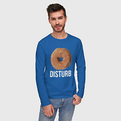 Лонгслив хлопковый мужской Disturb Donut цвета синий — фото 2
