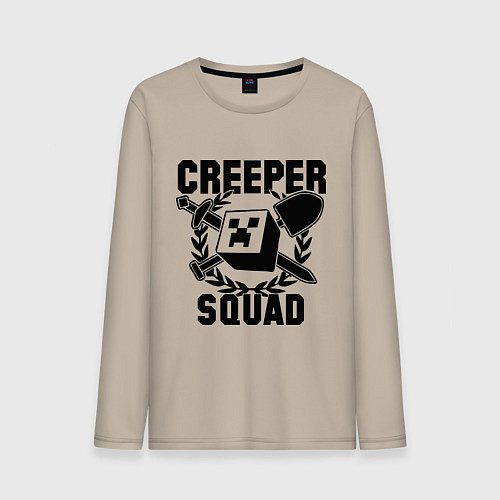 Мужской лонгслив Creeper Squad / Миндальный – фото 1