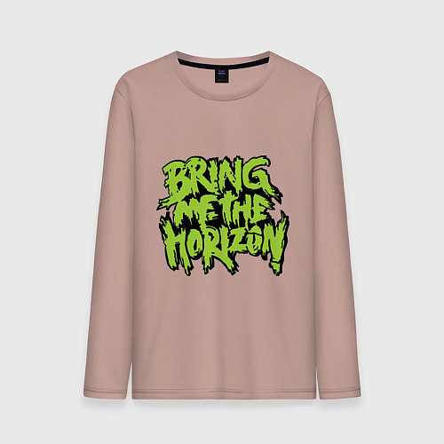 Мужской лонгслив Bring me the horizon / Пыльно-розовый – фото 1