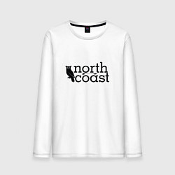 Лонгслив хлопковый мужской IDC North coast цвета белый — фото 1