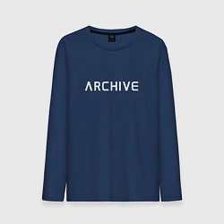Лонгслив хлопковый мужской Archive, цвет: тёмно-синий