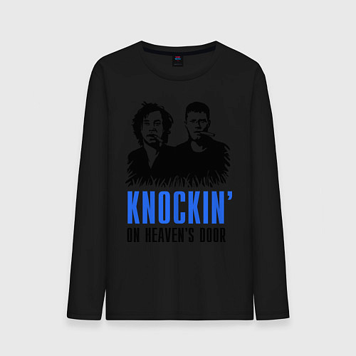 Мужской лонгслив Knockin on heaven's door / Черный – фото 1