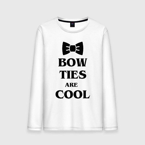 Мужской лонгслив Bow ties are cool / Белый – фото 1