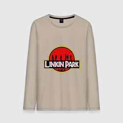 Лонгслив хлопковый мужской Linkin Park: Jurassic Park, цвет: миндальный