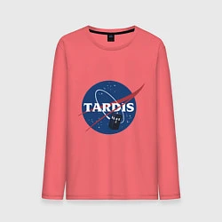 Лонгслив хлопковый мужской Tardis NASA, цвет: коралловый