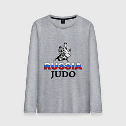 Лонгслив хлопковый мужской Russia judo, цвет: меланж